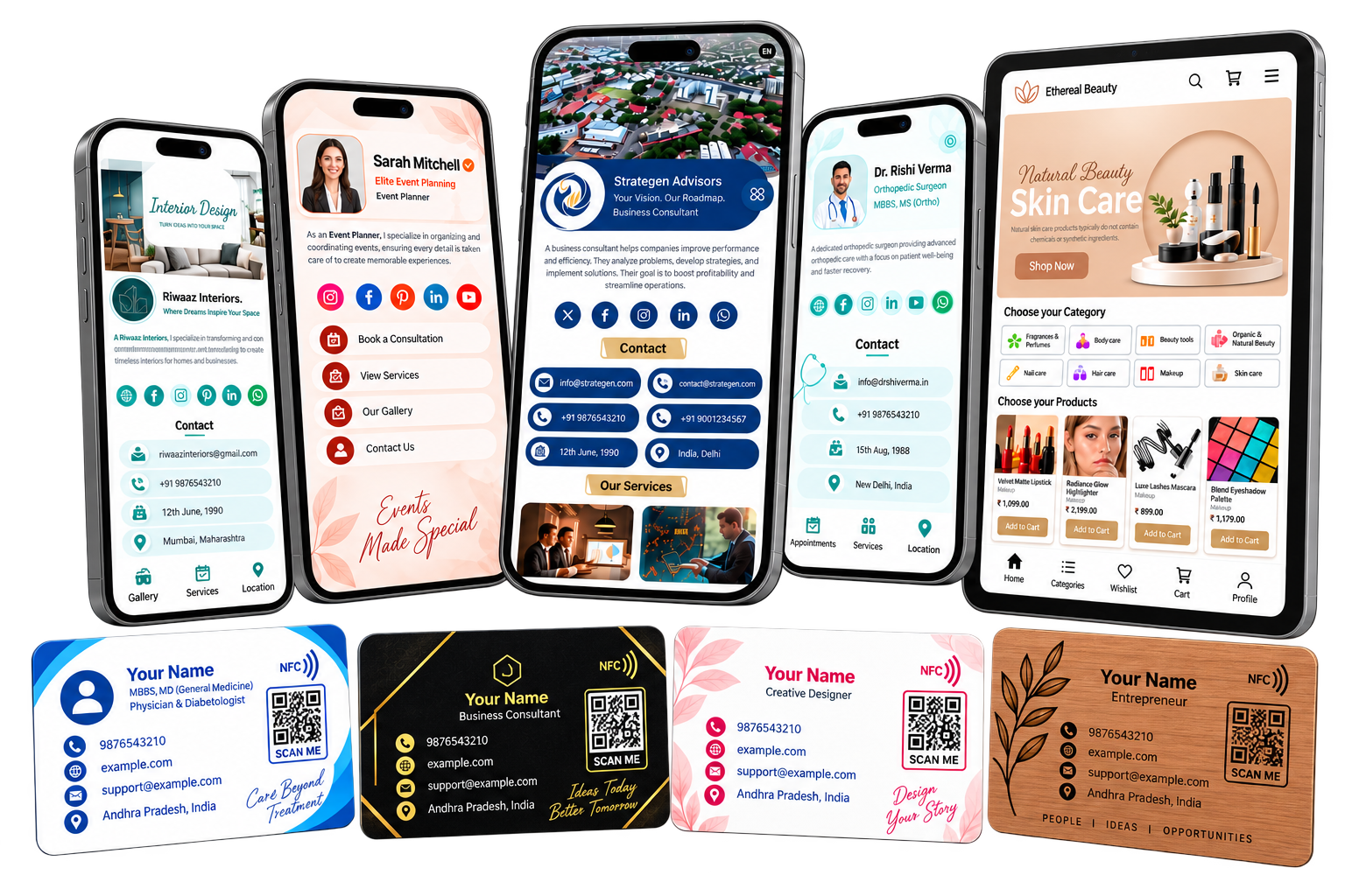 Digital vCard Illustration